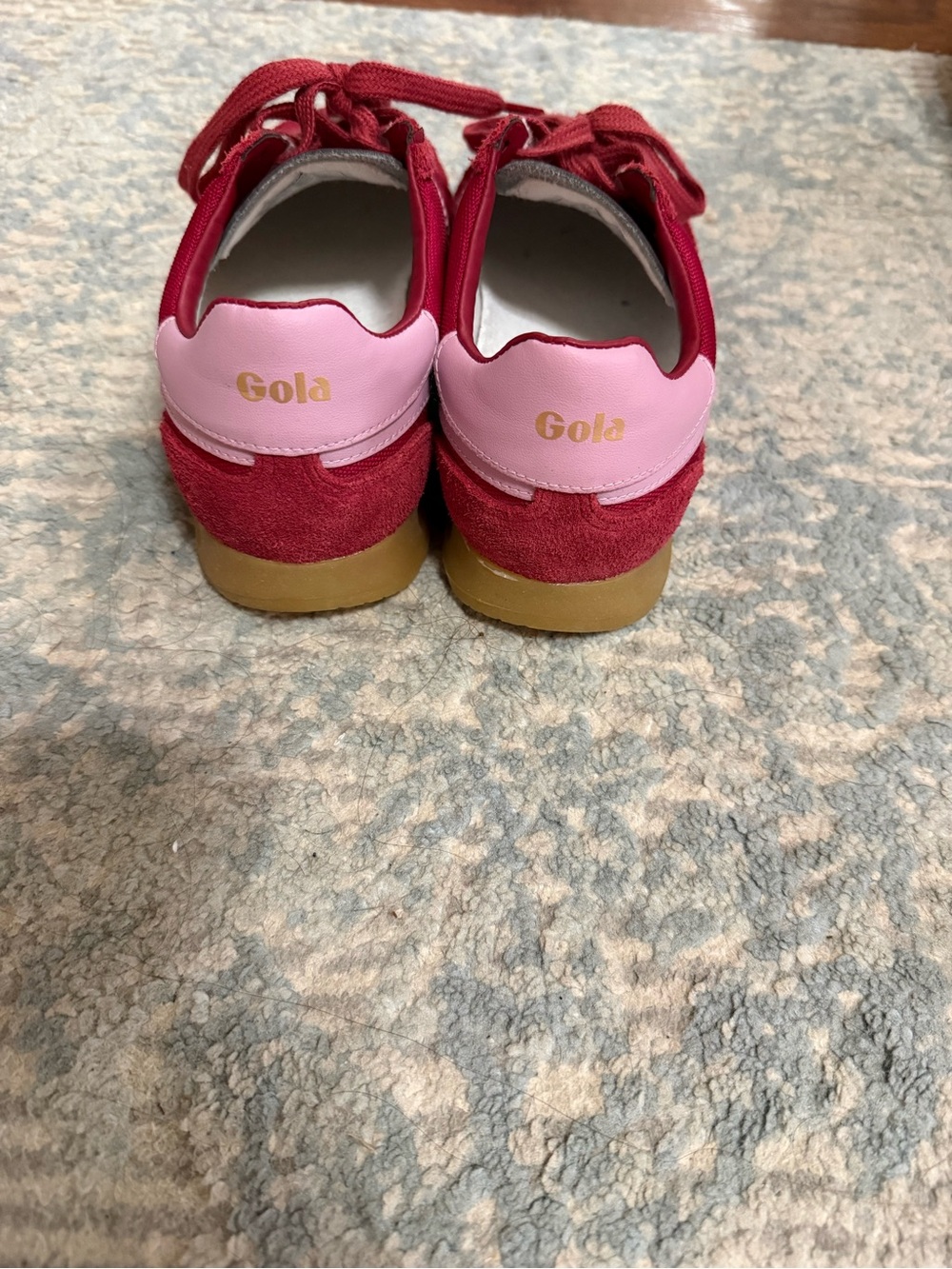 Gola Red Sneaker w Pink Stripe - Picture 3 of 5